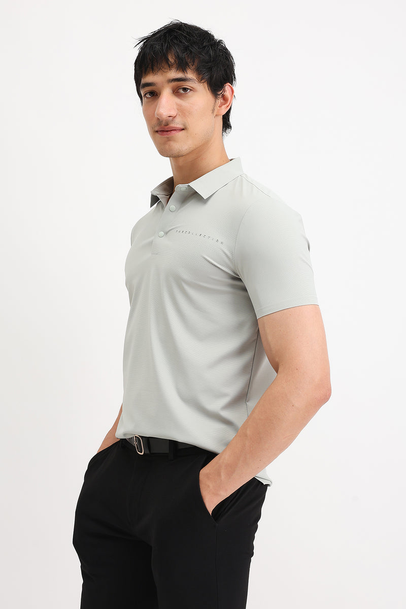 PLAIN SLIM FIT POLO T-SHIRT