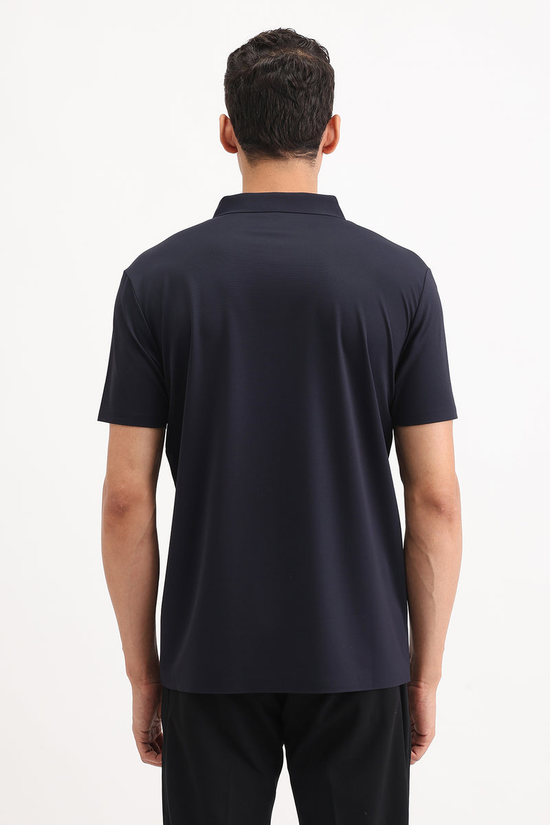 PLAIN SLIM FIT POLO T-SHIRT