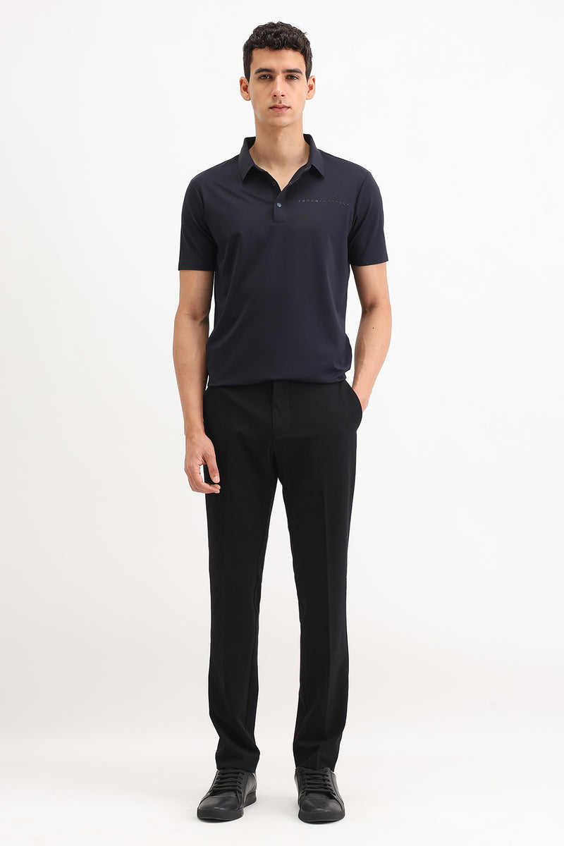 PLAIN SLIM FIT POLO T-SHIRT