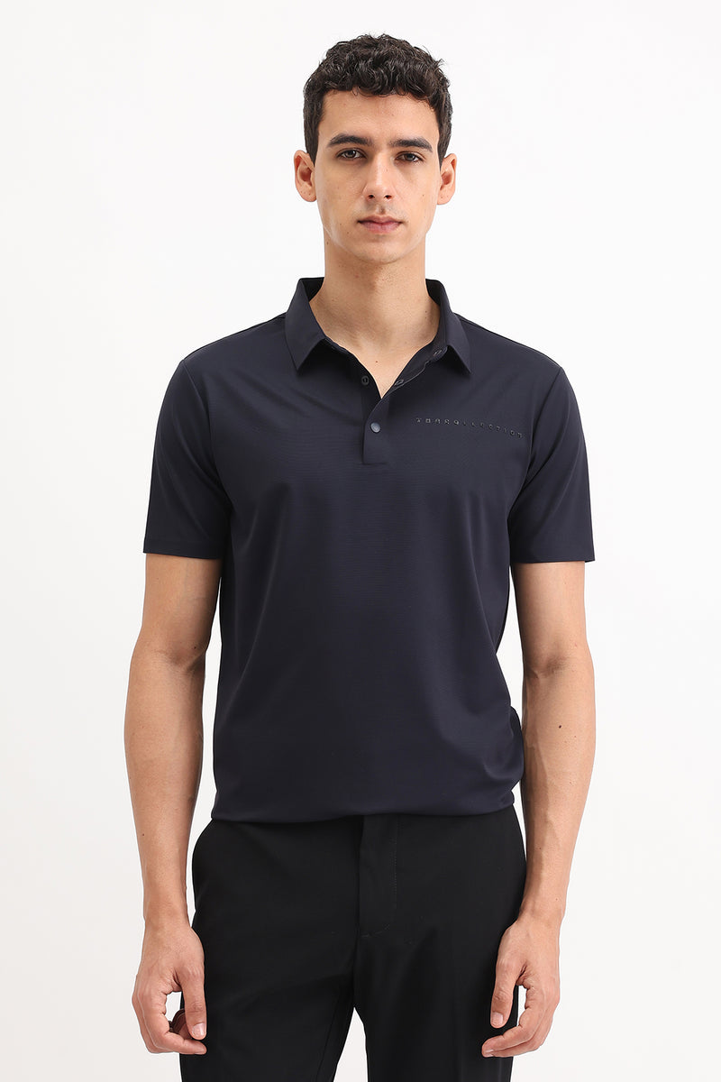PLAIN SLIM FIT POLO T-SHIRT