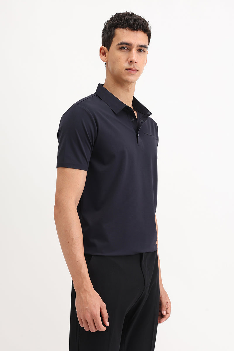 PLAIN SLIM FIT POLO T-SHIRT