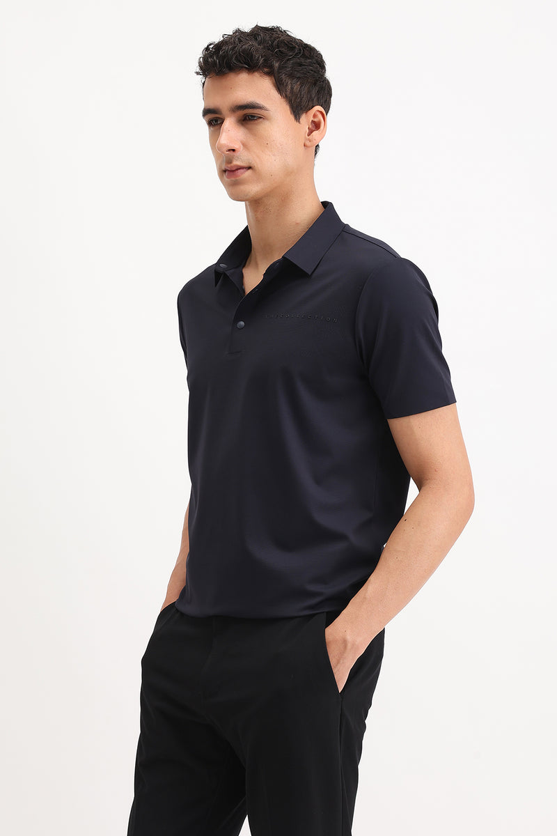 PLAIN SLIM FIT POLO T-SHIRT