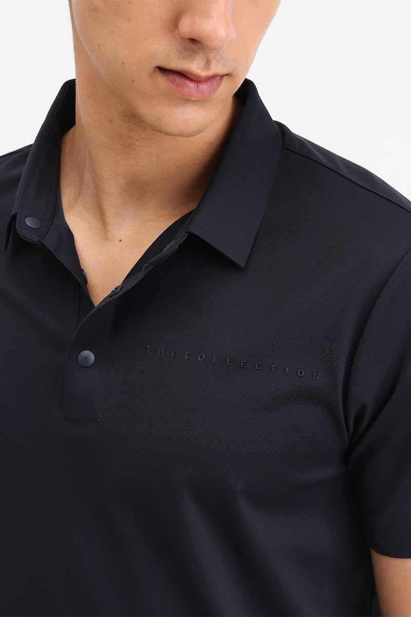 PLAIN SLIM FIT POLO T-SHIRT