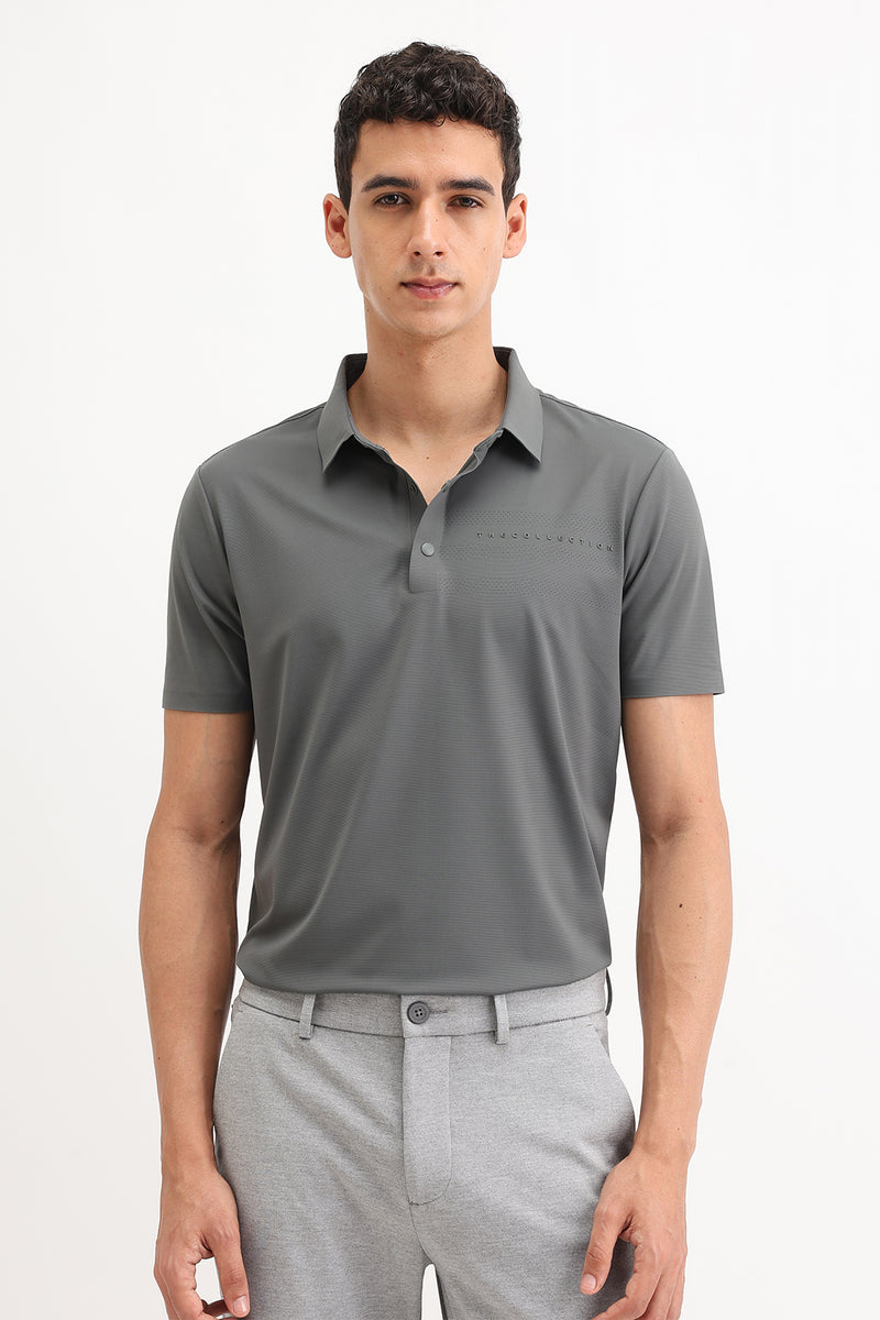 PLAIN SLIM FIT POLO T-SHIRT