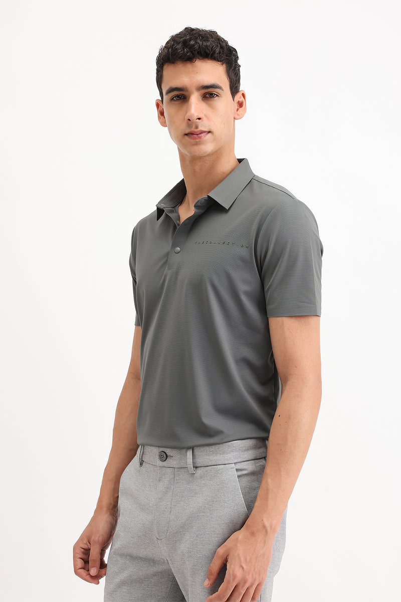 PLAIN SLIM FIT POLO T-SHIRT