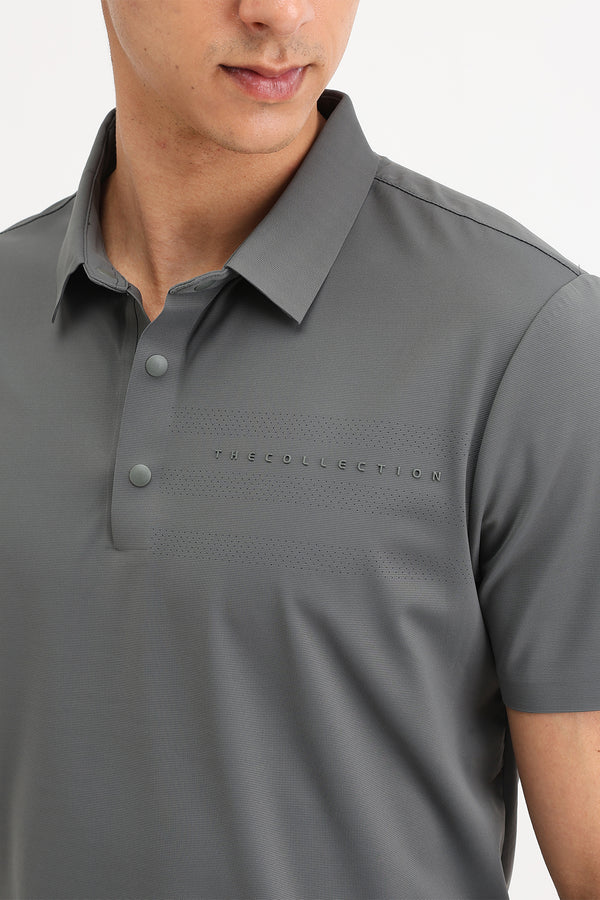 PLAIN SLIM FIT POLO T-SHIRT