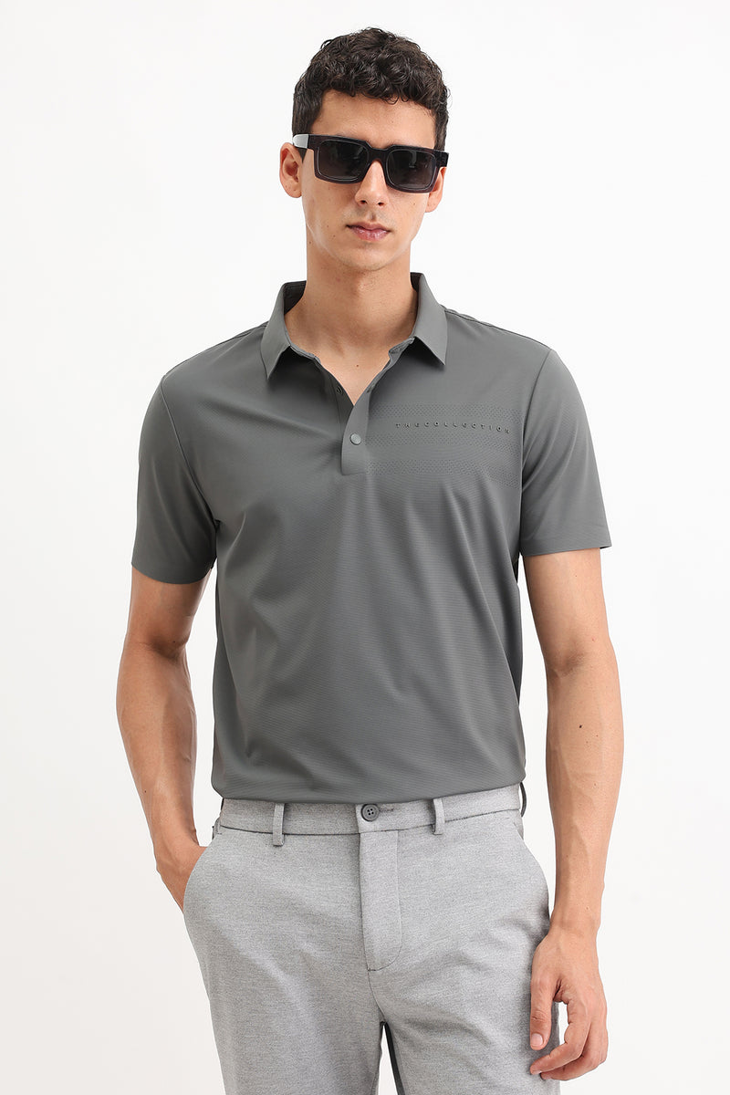 PLAIN SLIM FIT POLO T-SHIRT
