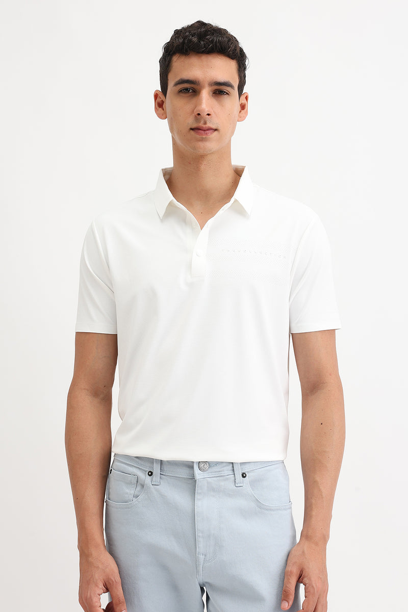 PLAIN SLIM FIT POLO T-SHIRT