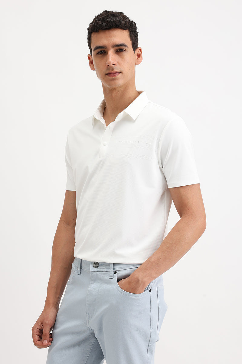 PLAIN SLIM FIT POLO T-SHIRT