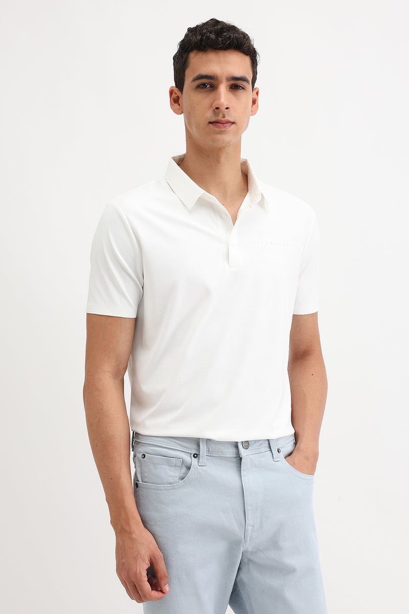 PLAIN SLIM FIT POLO T-SHIRT