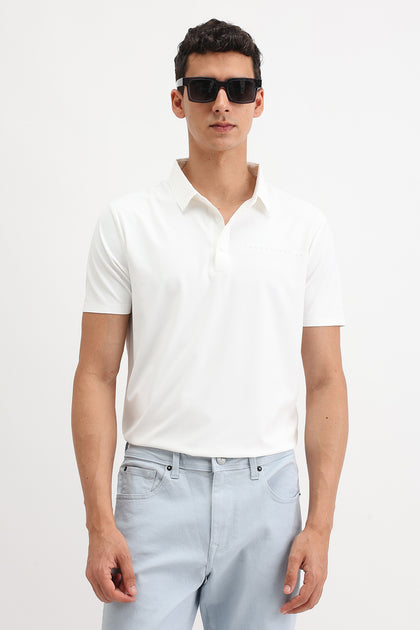 PLAIN SLIM FIT POLO T-SHIRT