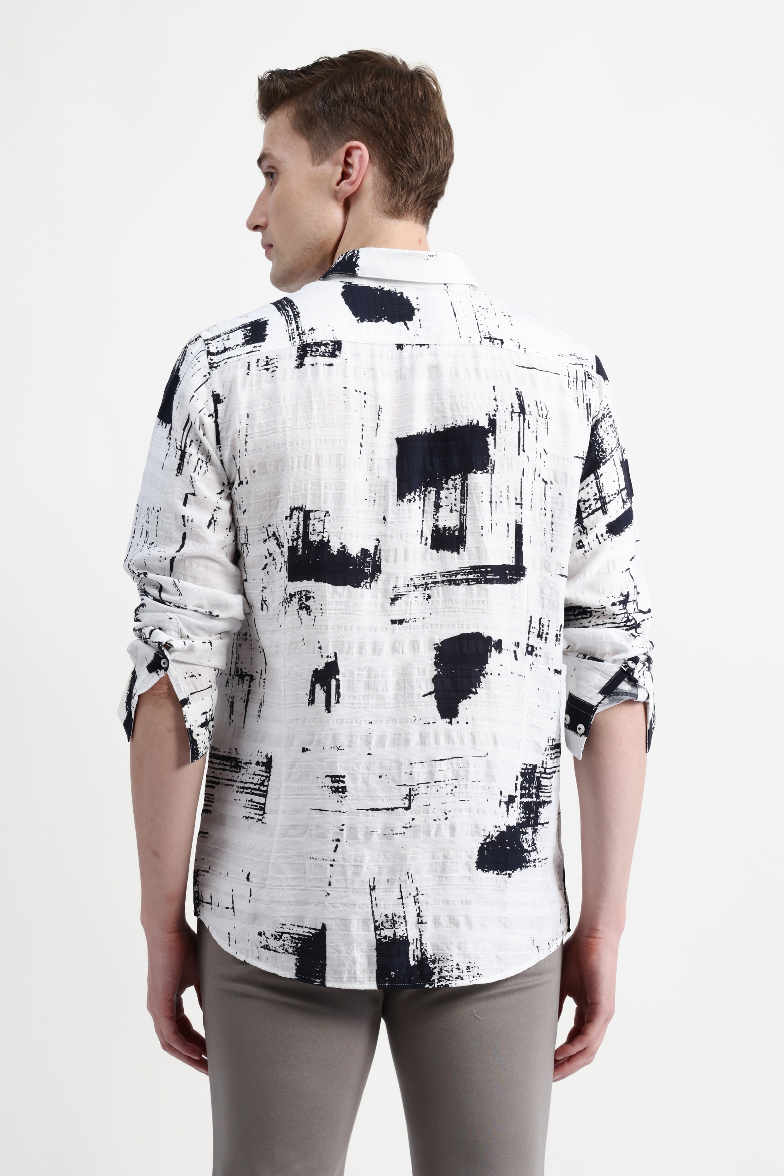 ABSTRACT PRINT FULL SLEEVES SHIRT