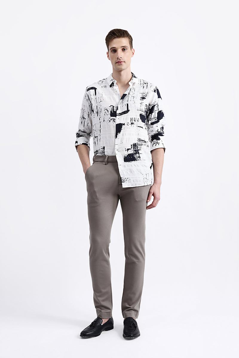 ABSTRACT PRINT FULL SLEEVES SHIRT