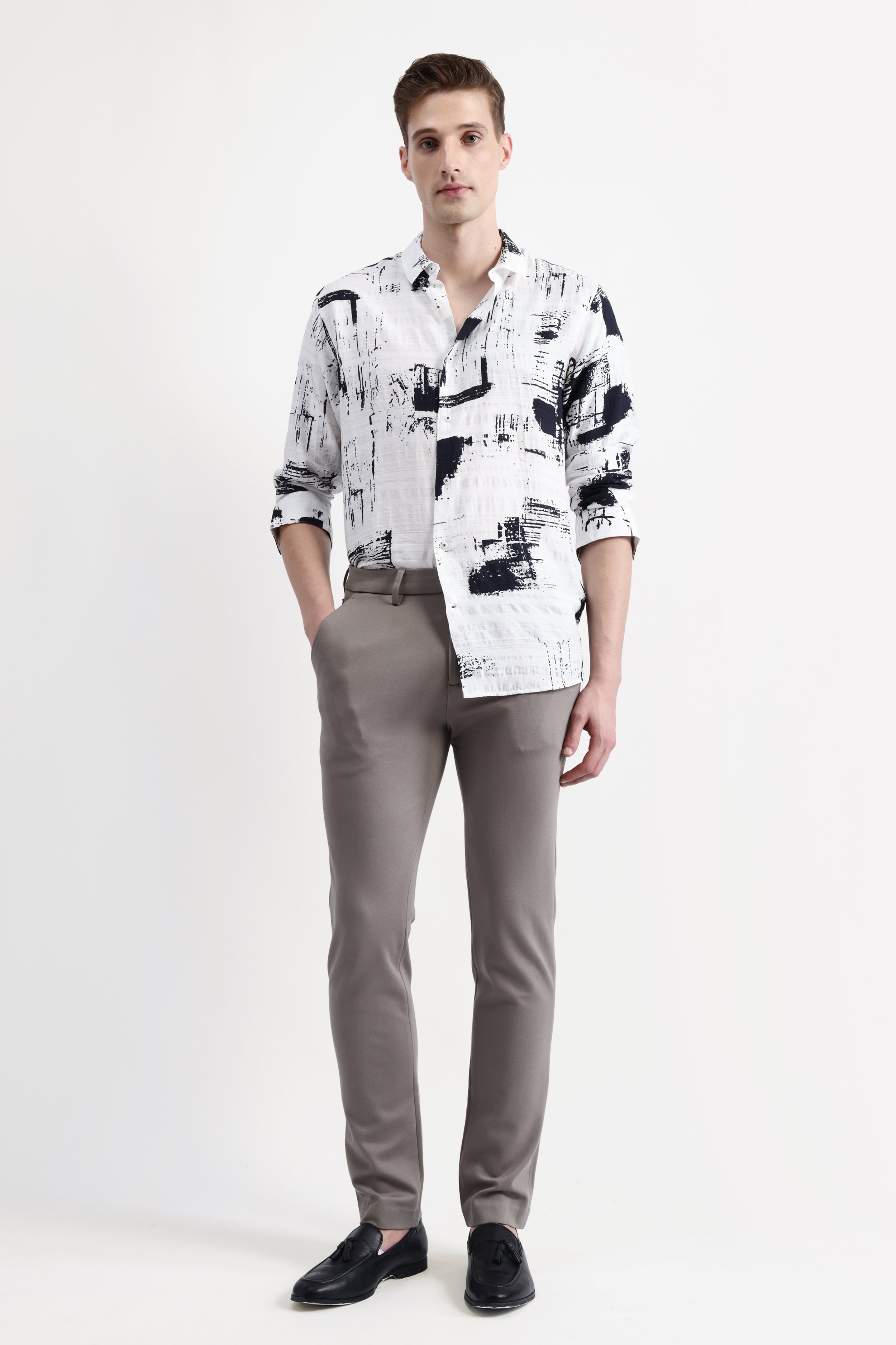 ABSTRACT PRINT FULL SLEEVES SHIRT