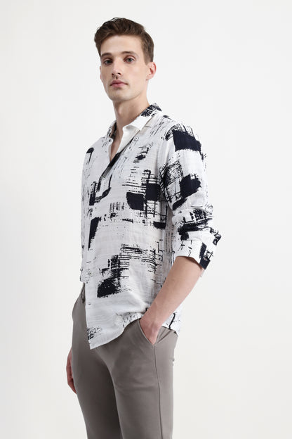 ABSTRACT PRINT FULL SLEEVES SHIRT