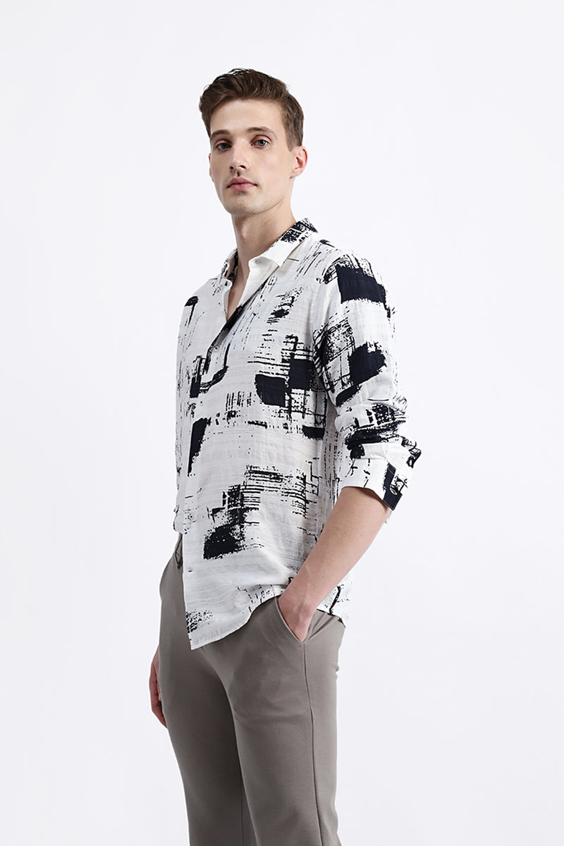 ABSTRACT PRINT FULL SLEEVES SHIRT