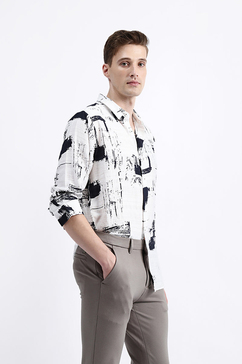 ABSTRACT PRINT FULL SLEEVES SHIRT