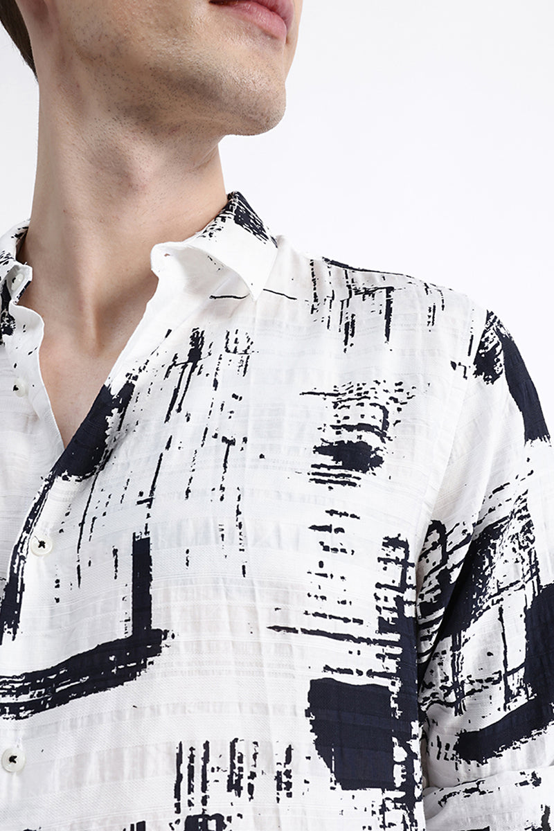 ABSTRACT PRINT FULL SLEEVES SHIRT