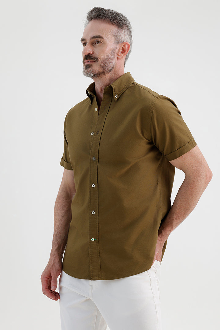 MILITARY OLIVE OXFORD SHIRT