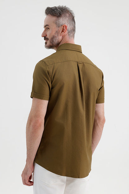 MILITARY OLIVE OXFORD SHIRT