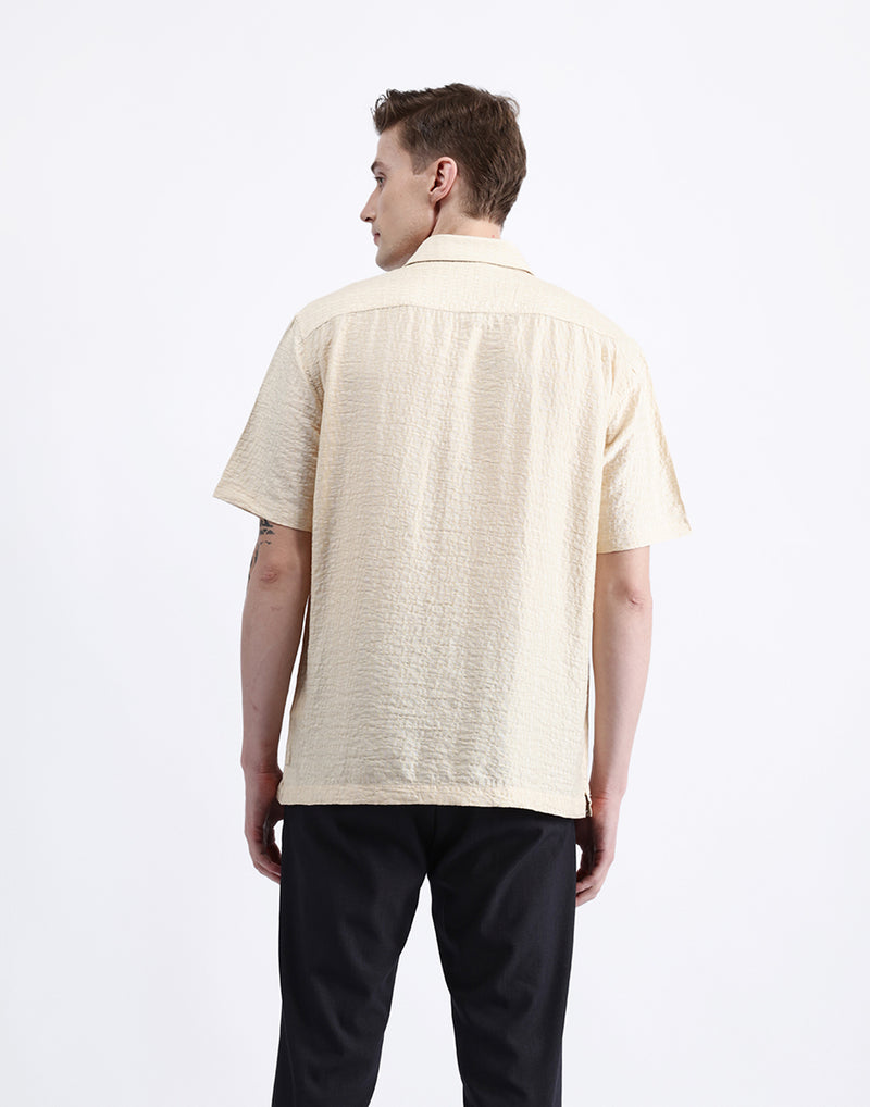 HALF SLEEVES TEXURED SHIRT