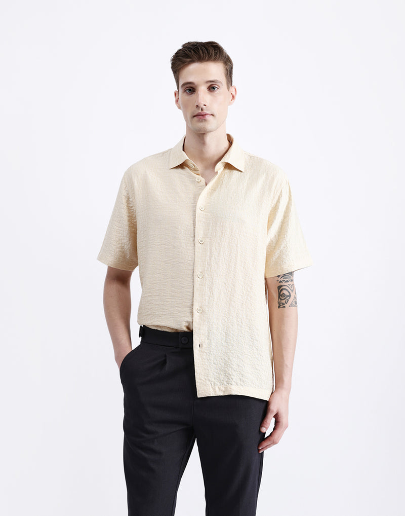 HALF SLEEVES TEXURED SHIRT