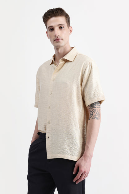 HALF SLEEVES TEXURED SHIRT