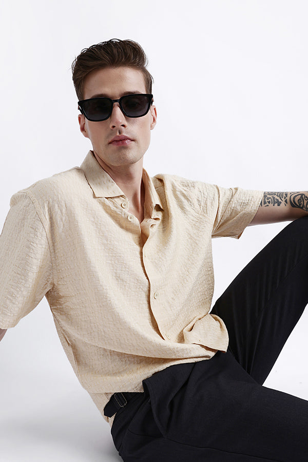 HALF SLEEVES TEXURED SHIRT
