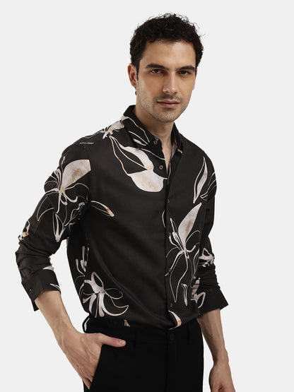 SLIM FIT FLORAL PRINT SHIRT