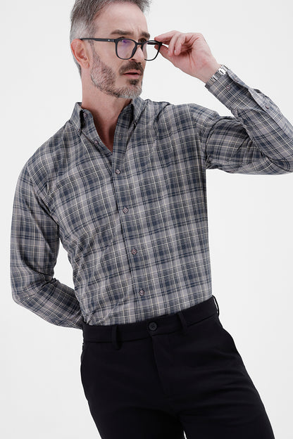 ROSE QUARTZ COTTON CHECK SHIRT