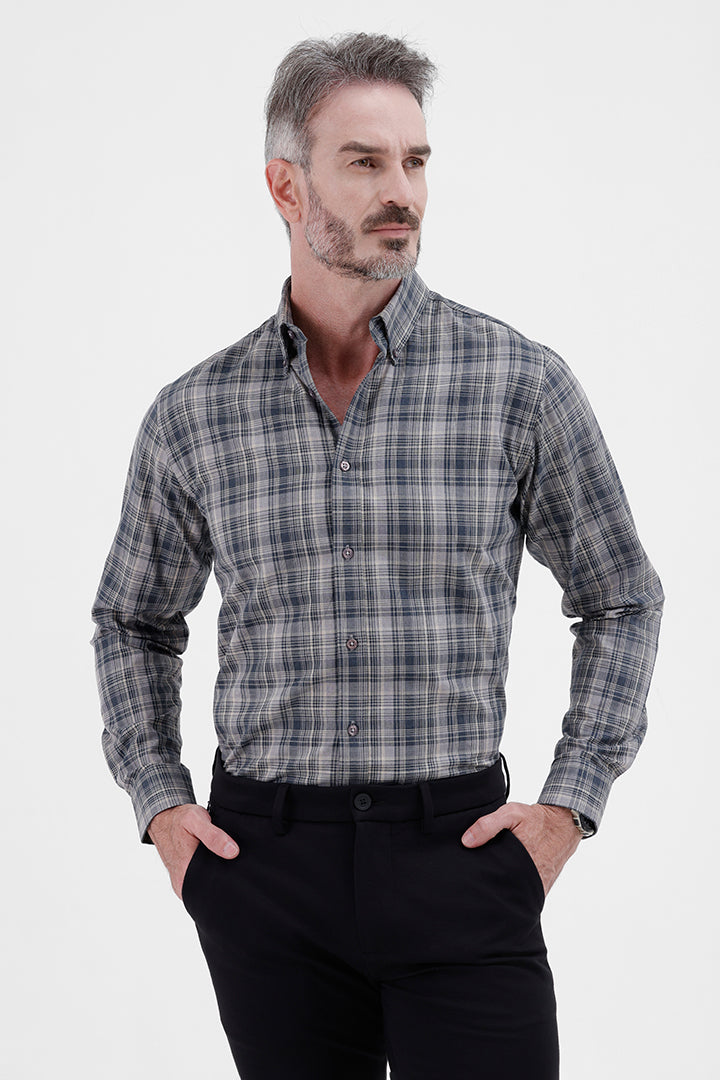 ROSE QUARTZ COTTON CHECK SHIRT
