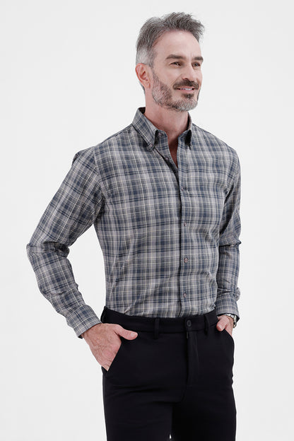 ROSE QUARTZ COTTON CHECK SHIRT