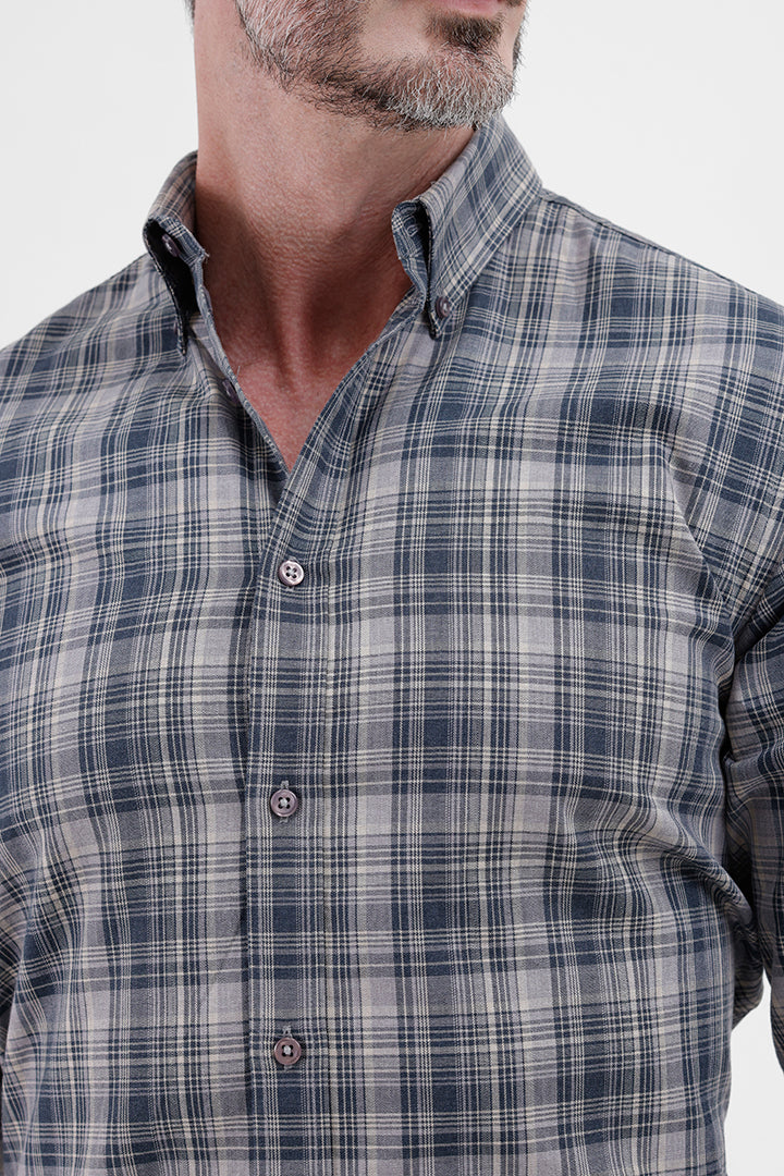 ROSE QUARTZ COTTON CHECK SHIRT