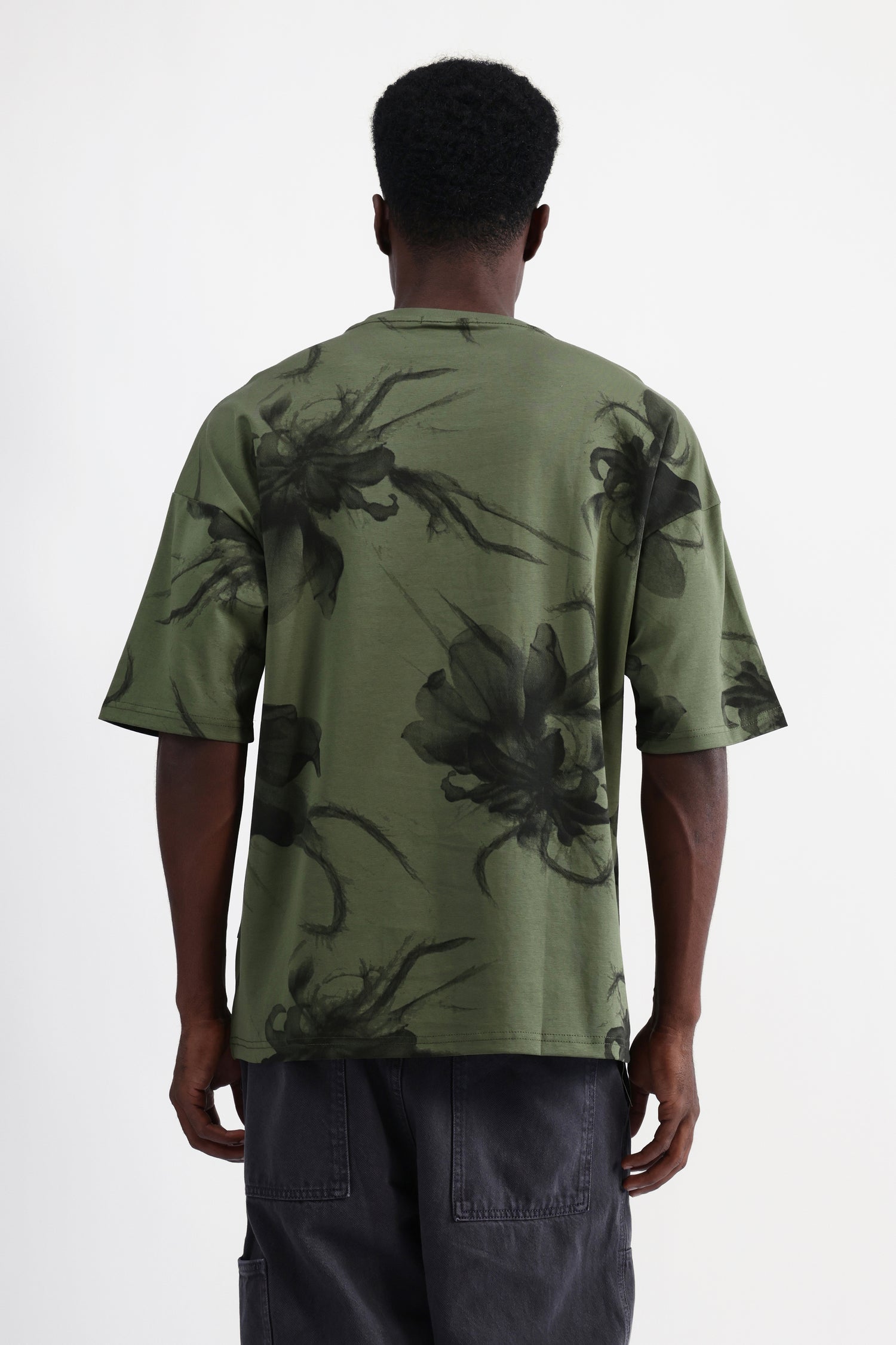 ALLOVER FLORAL PRINT OVERSIZED T-SHIRT