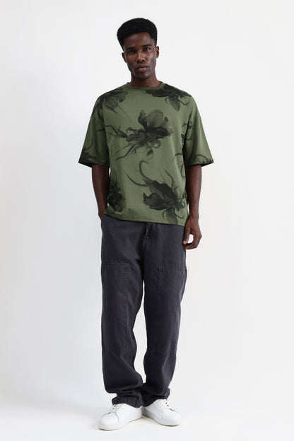 ALLOVER FLORAL PRINT OVERSIZED T-SHIRT