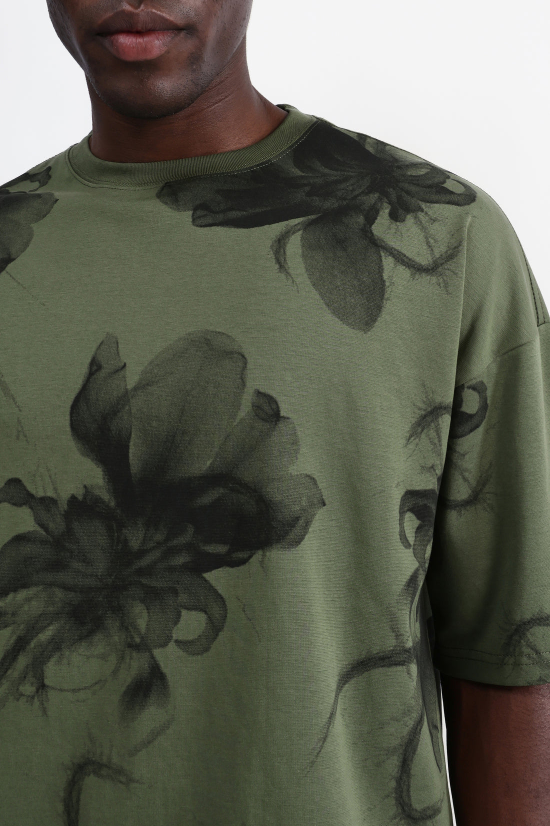 ALLOVER FLORAL PRINT OVERSIZED T-SHIRT
