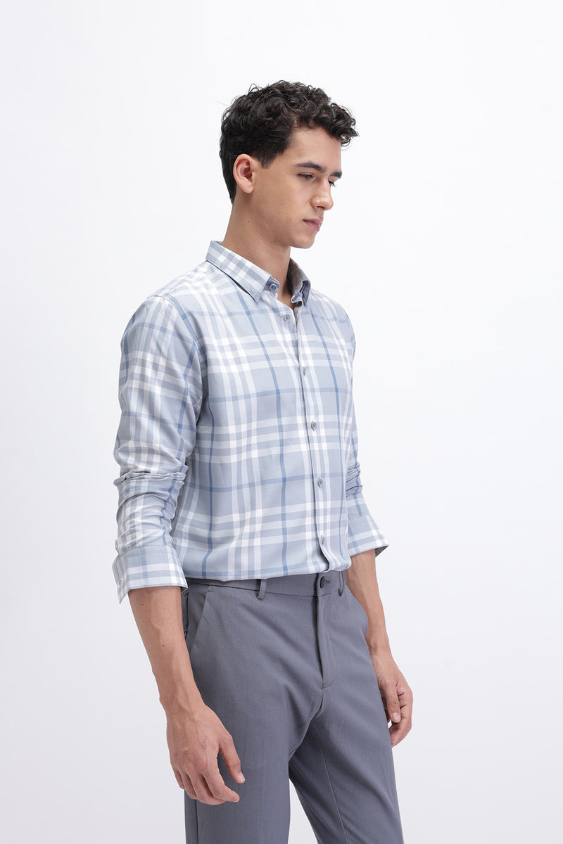 SLIM FIT CHECKERED SHIRT