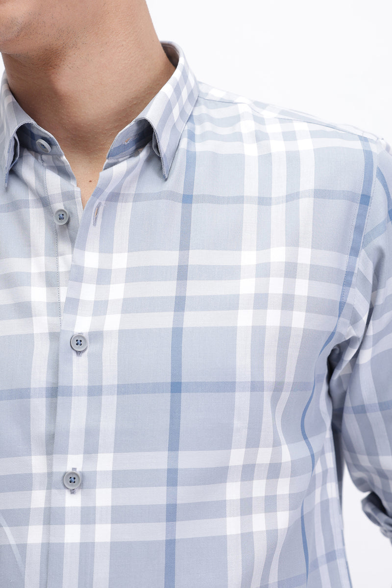 SLIM FIT CHECKERED SHIRT