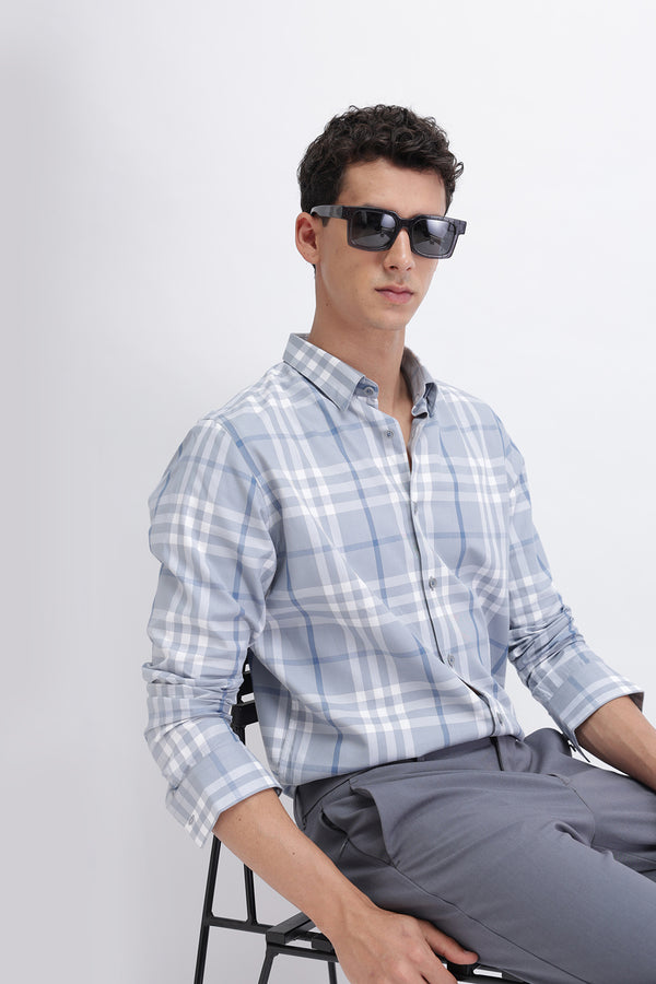 SLIM FIT CHECKERED SHIRT