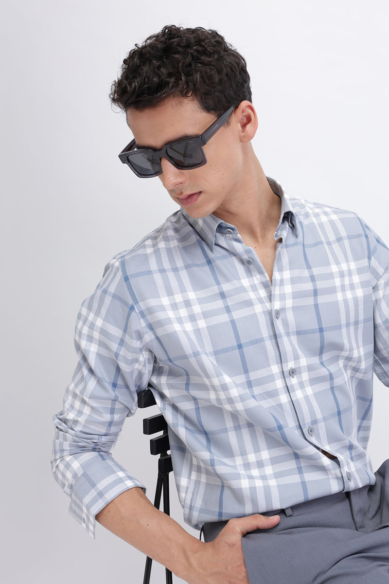 SLIM FIT CHECKERED SHIRT