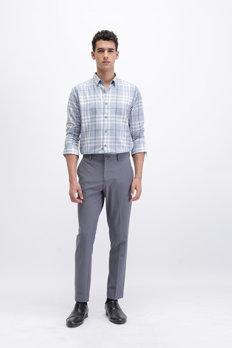 SLIM FIT CHECKERED SHIRT