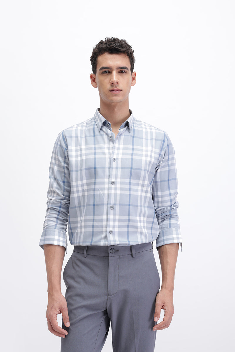 SLIM FIT CHECKERED SHIRT