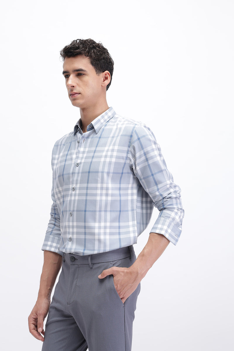 SLIM FIT CHECKERED SHIRT