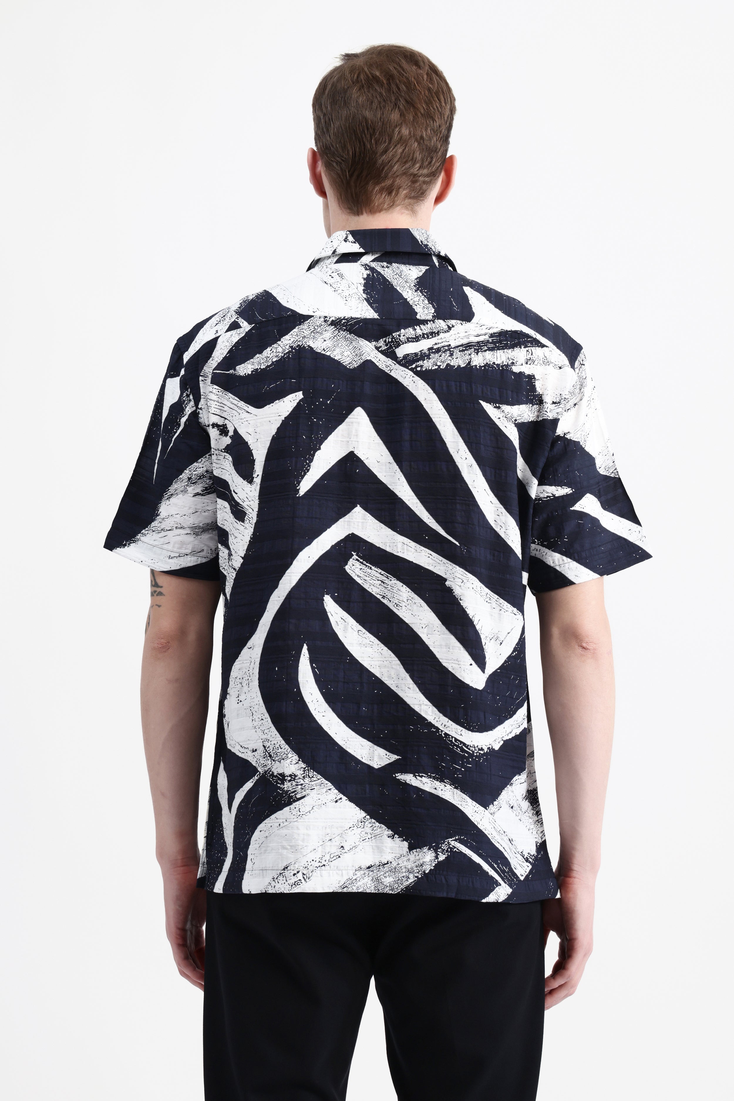 ABSTRACT PRINT HALF SLEEVE SHIRT