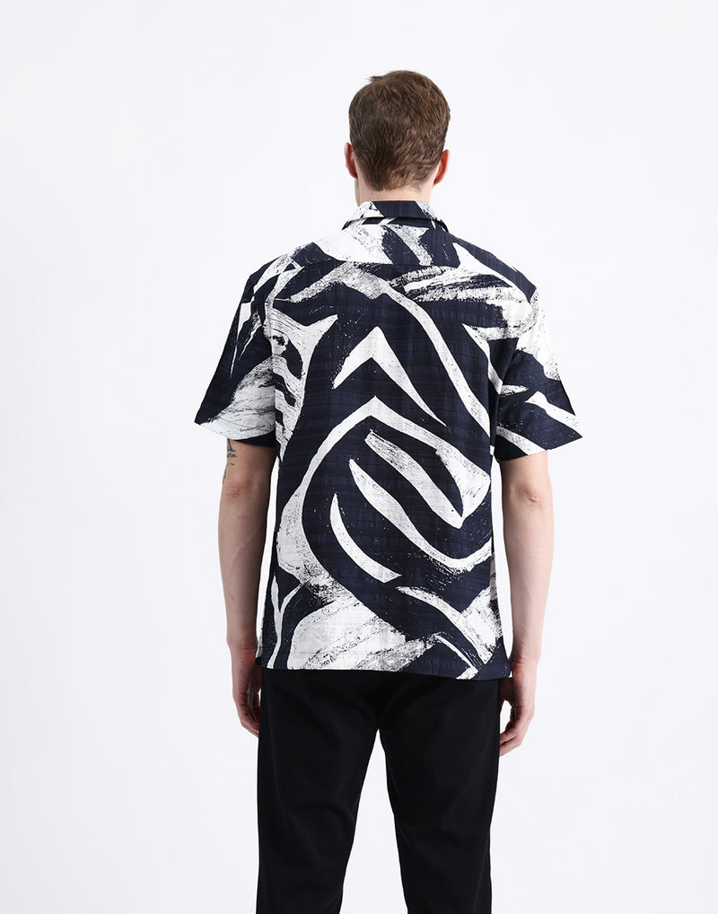 ABSTRACT PRINT HALF SLEEVE SHIRT