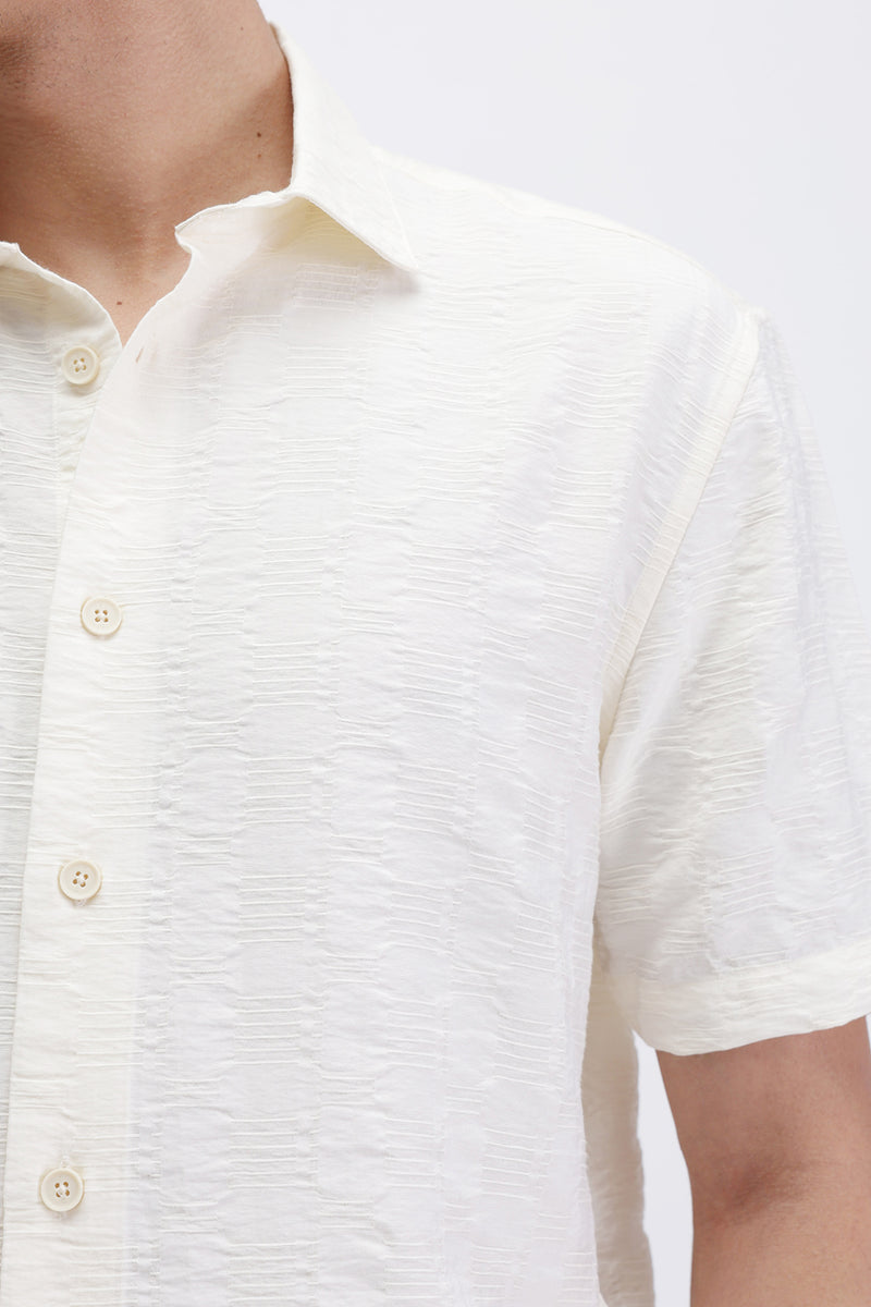 CRINKLE EFFECT TEXTURED SHIRT
