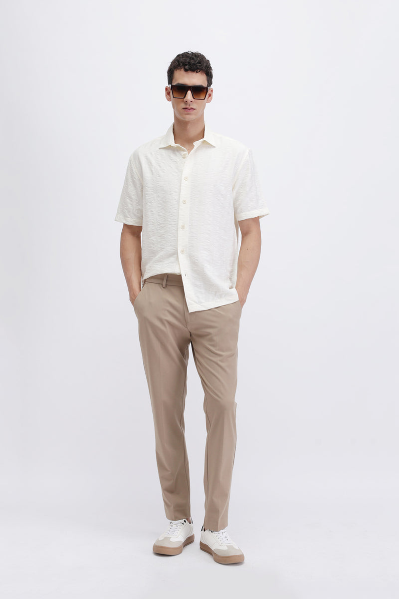 CRINKLE EFFECT TEXTURED SHIRT