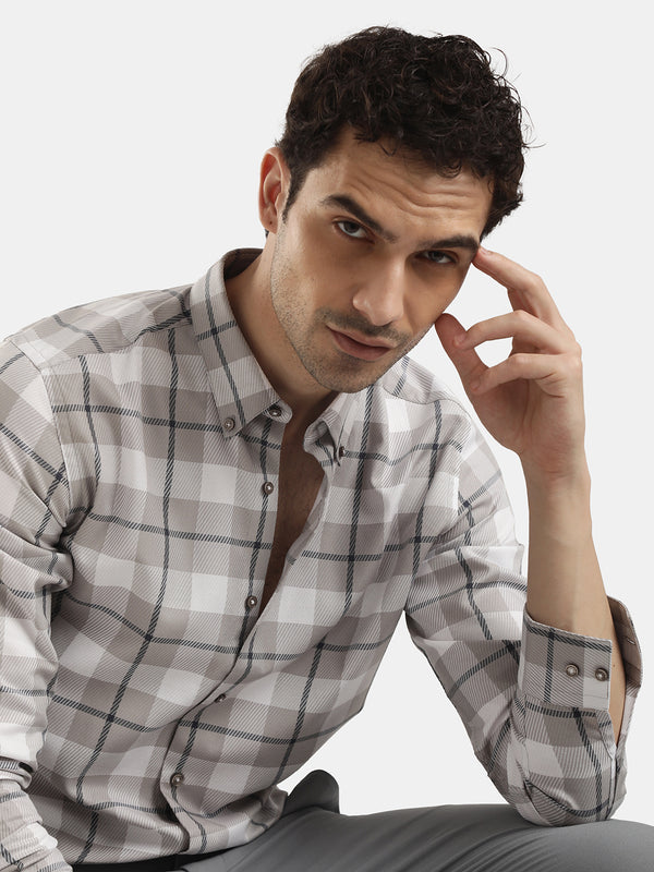 FULL SLEEVES CHECKED SHIRT