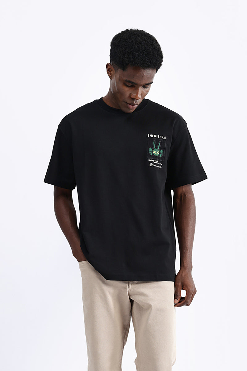 PATCH EMBROIDERED OVERSIZE TEE