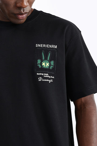 PATCH EMBROIDERED OVERSIZE TEE